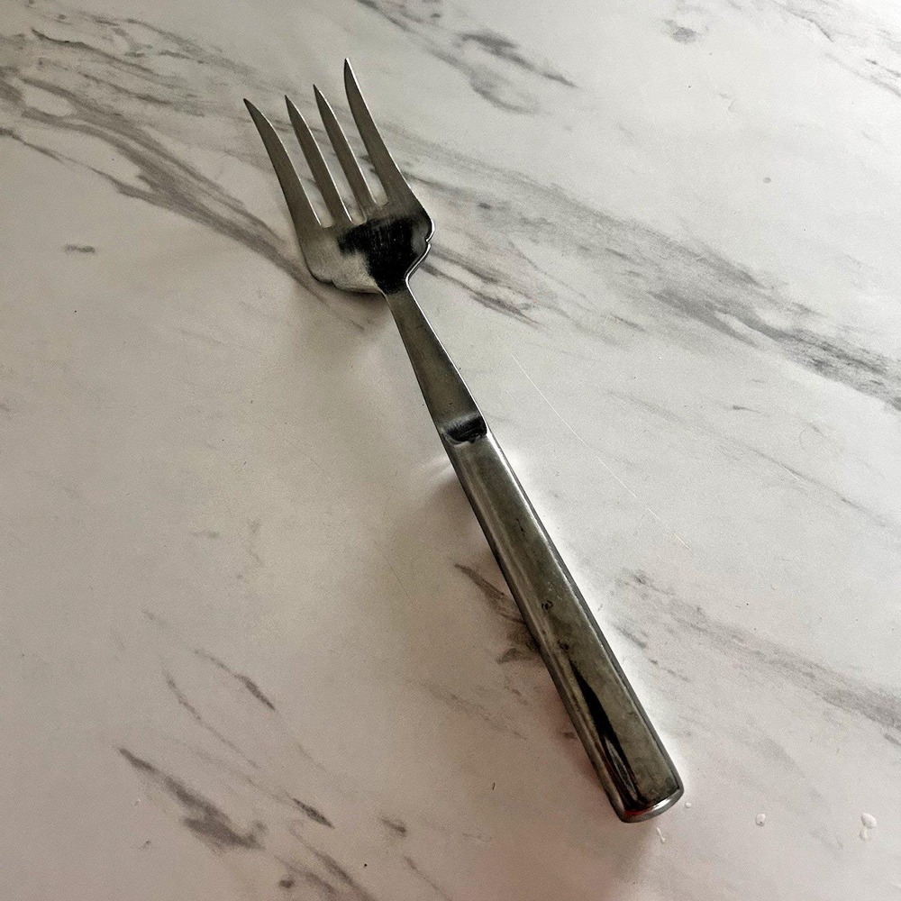 Vintage American Metal Crafts Stainless Steel Serving Fork 10" Made in Japan HHH